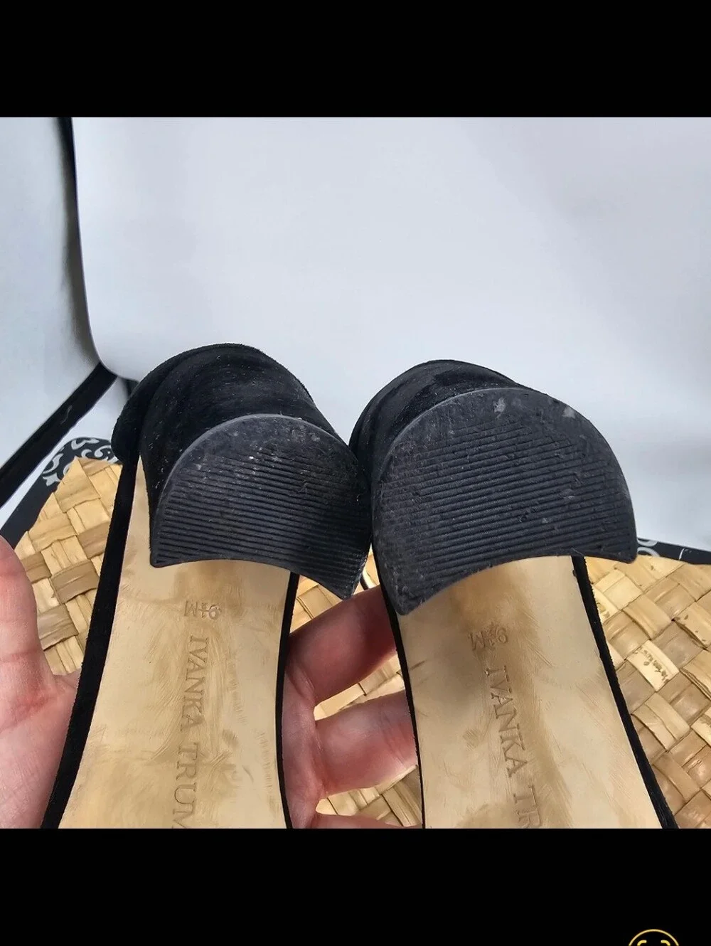 Ivanka Trump Emalyn Black Heel Ankle-Strap Dress Sandal Size 9.5